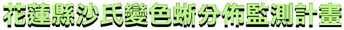 花蓮縣沙氏變色蜥分佈監測計畫